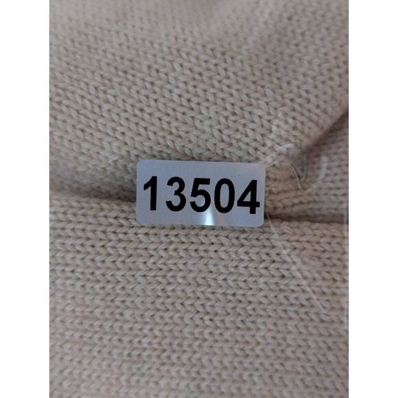 Banana Republic Sunburst Sweater Dress Womens XL Beige V-Neck 100% Wool Pullover - Picture 9 of 9